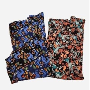 LuLaRoe Disney Bambi Leggings‎ Lot OS – Floral & Woodland Prints – GUC
